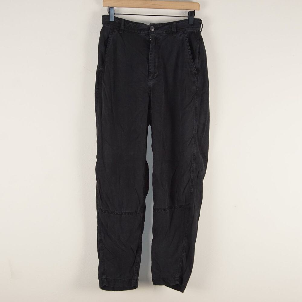 Everlane Chino Buttersoft Black Tencel High Waist Slouchy Pants Womens Sz 2